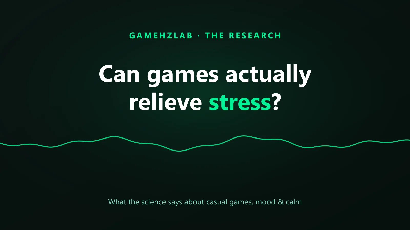 Can Games Relieve Stress? Reading the Evidence Carefully